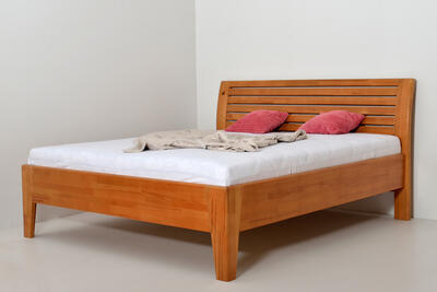 Eko Keri 1 Celomasivní postel, 180 x 200 | buk 96 tabák - 1