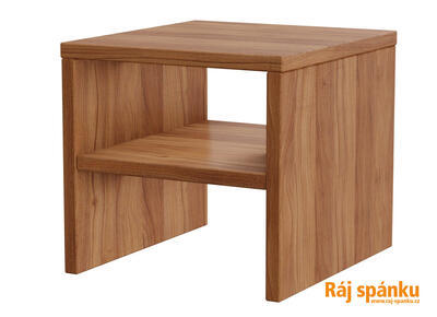 Flora Noční stolek policový, Bílé dřevo (Whitewood) - 1