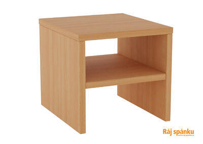 Flora Noční stolek policový, Bílé dřevo (Whitewood) - 3