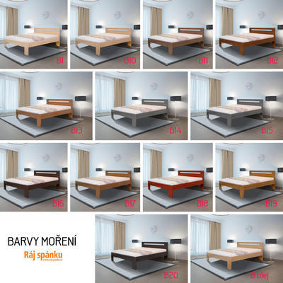 Benny Buková postel, 160x200 |  Tabák 11 | 27 mm - 4