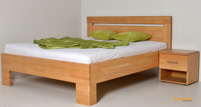 Leona LUX postel, 180x200 |  jádrový buk 73 odstín olše  - 5